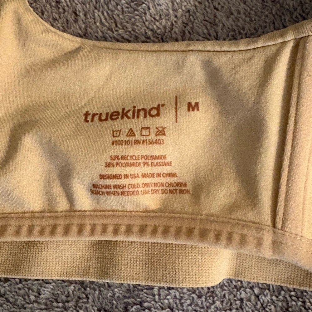 Truekind Seamless Bra Medium Nude/Tan No Underwire Lightly Padded - Picture 7 of 7